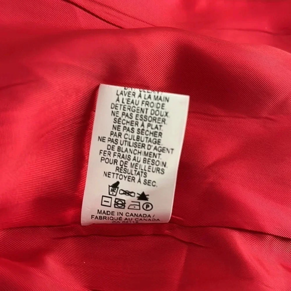 NWOT Houndstooth Check oversized Blazer Red Lining, size 10 - Picture 9 of 9